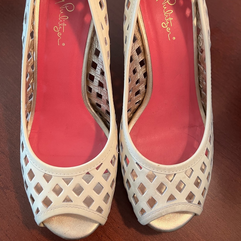 Open Toe Lilly Pulitzer Wedge Shoe